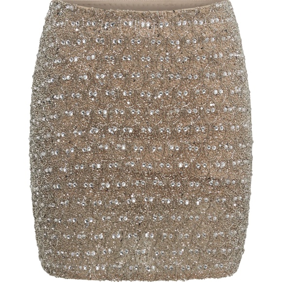 Meshki Hand Embellished Mini Skirt XXL Like New Condition